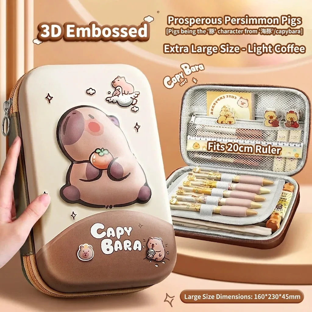 3D Capybara Pencil Case