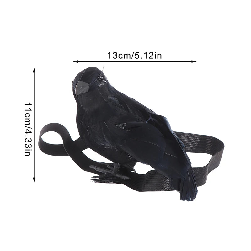 Halloween Black Crow Shoulder Prop