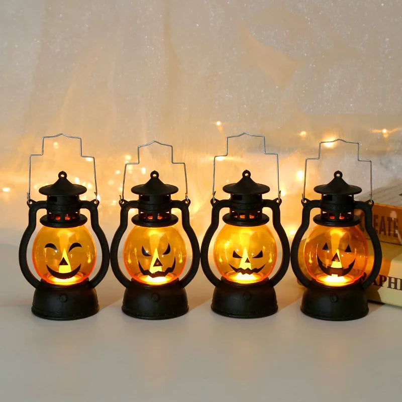Halloween LED Hanging Pumpkin Lantern Light