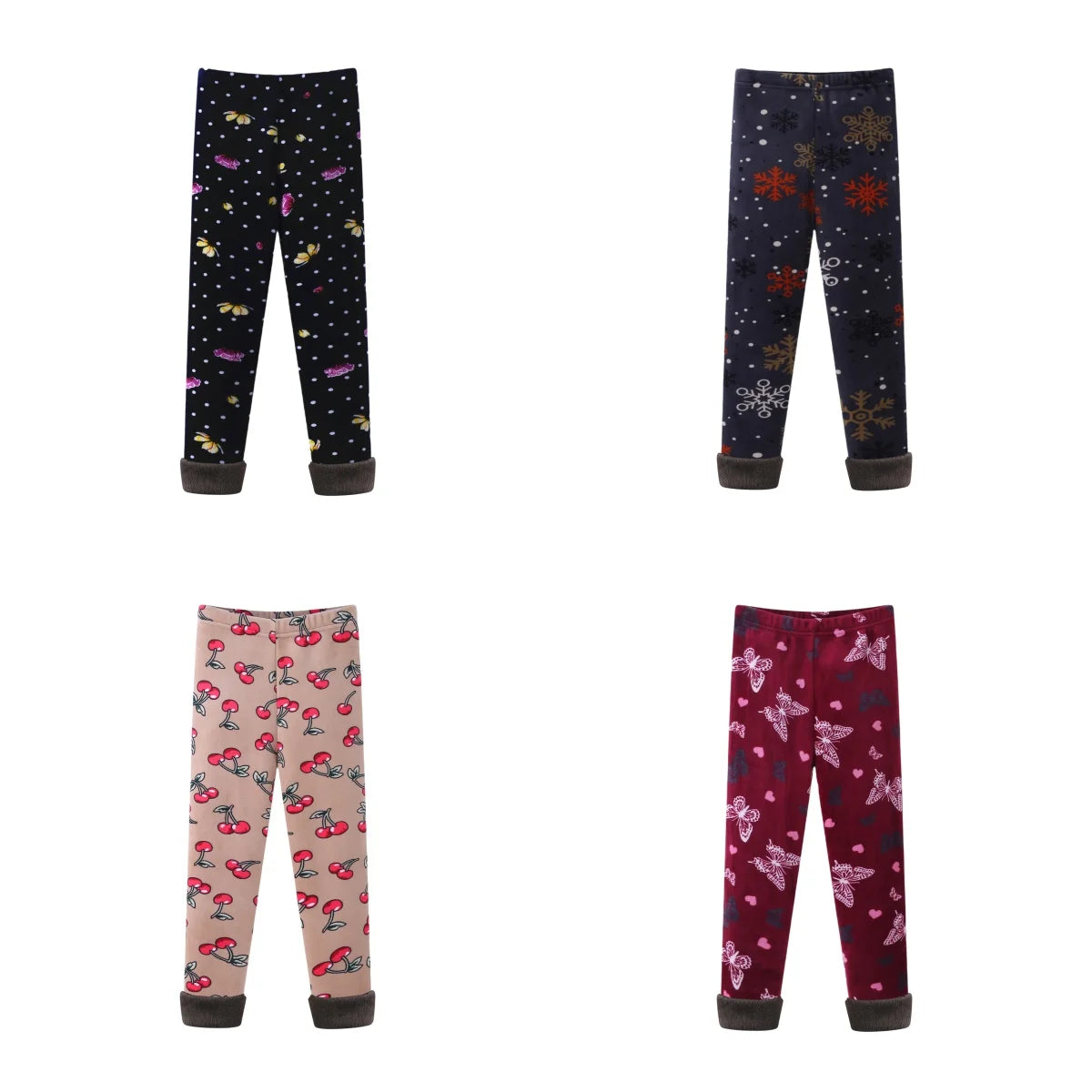 SheeCute Girls Winter Warm Pants Kids Fleece Lined Leggings for 3-11 Years SCW8101