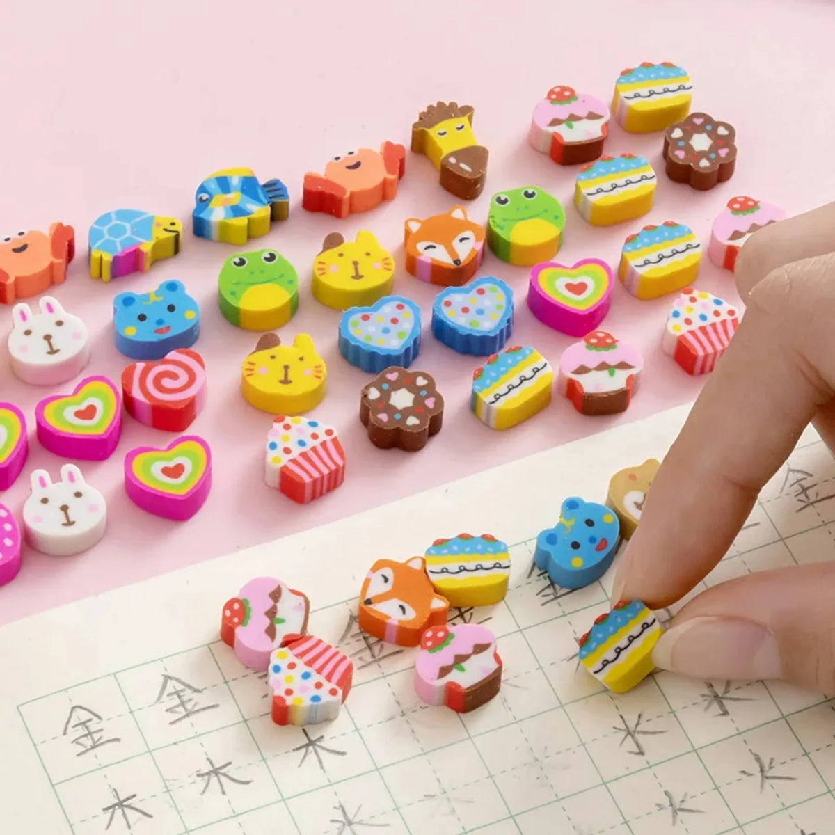 Miniature Cartoon Reward Erasers