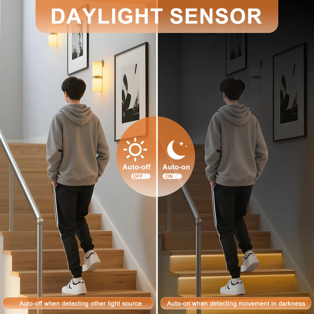COB LED Strip PIR Motion Sensor Stair Lights Kit Step by Step Control Indoor Smart Staircase Lighting Controller with Main Line