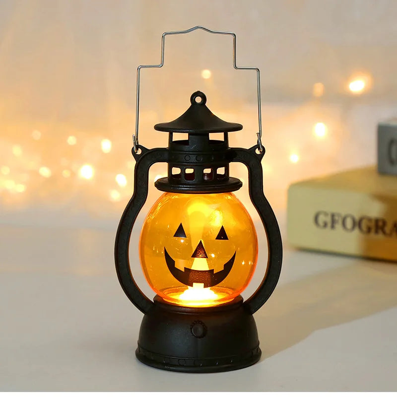 Halloween LED Hanging Pumpkin Lantern Light