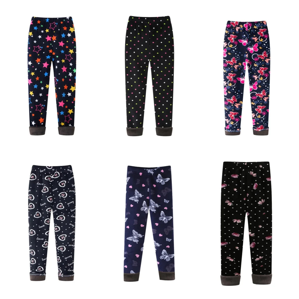 SheeCute Girls Winter Warm Pants Kids Fleece Lined Leggings for 3-11 Years SCW8101