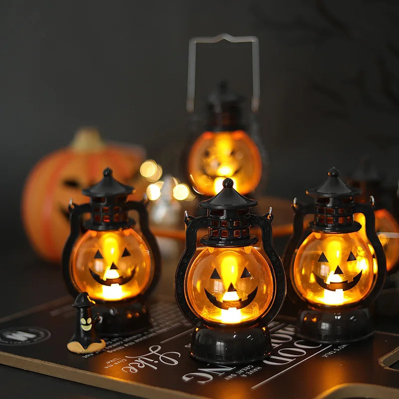 Halloween LED Hanging Pumpkin Lantern Light