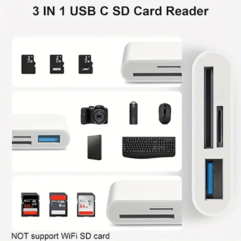 3-in-1 Pro-Media Memory Card Hub