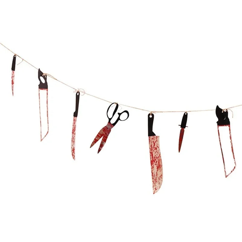 12Pcs Halloween Fake Blood Knife Set