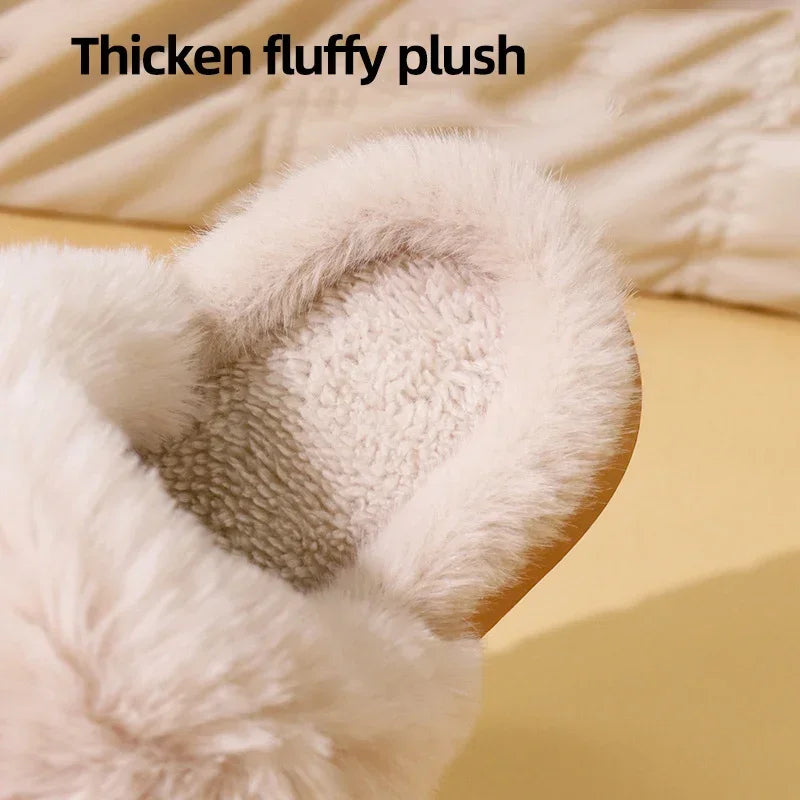 Furry Fur Slippers for Women