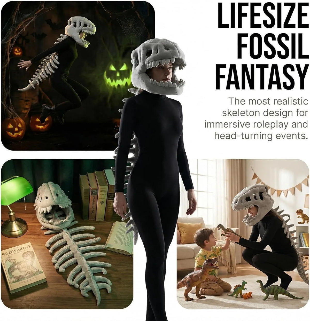 Dinosaur Skeleton Headpiece Spine
