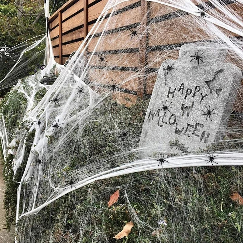 Artificial Spider Halloween Web Decoration