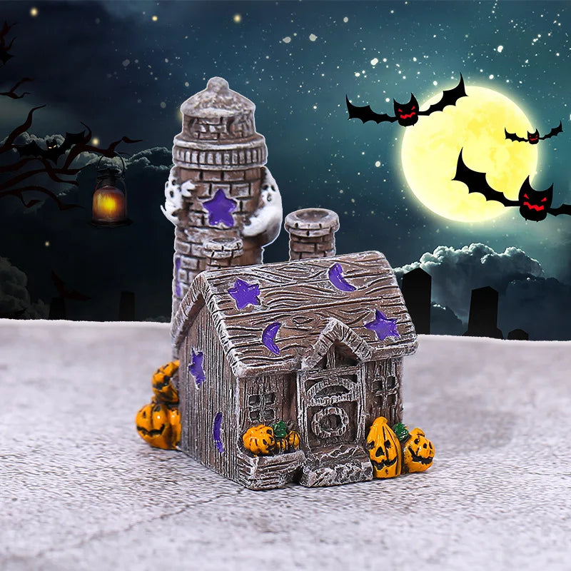 Halloween Spooky Haunted House Figurine
