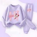 2026 Children's Long Sleeve Pullover Sets Spring New Prinyted Girls Casual Sweatshirts Long Pant Two Piece Sets Kids Sweatsuit
