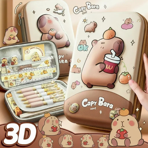 3D Capybara Pencil Case