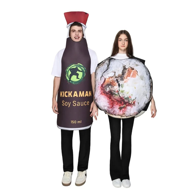 Couples Sushi Roll Soy Sauce Costume