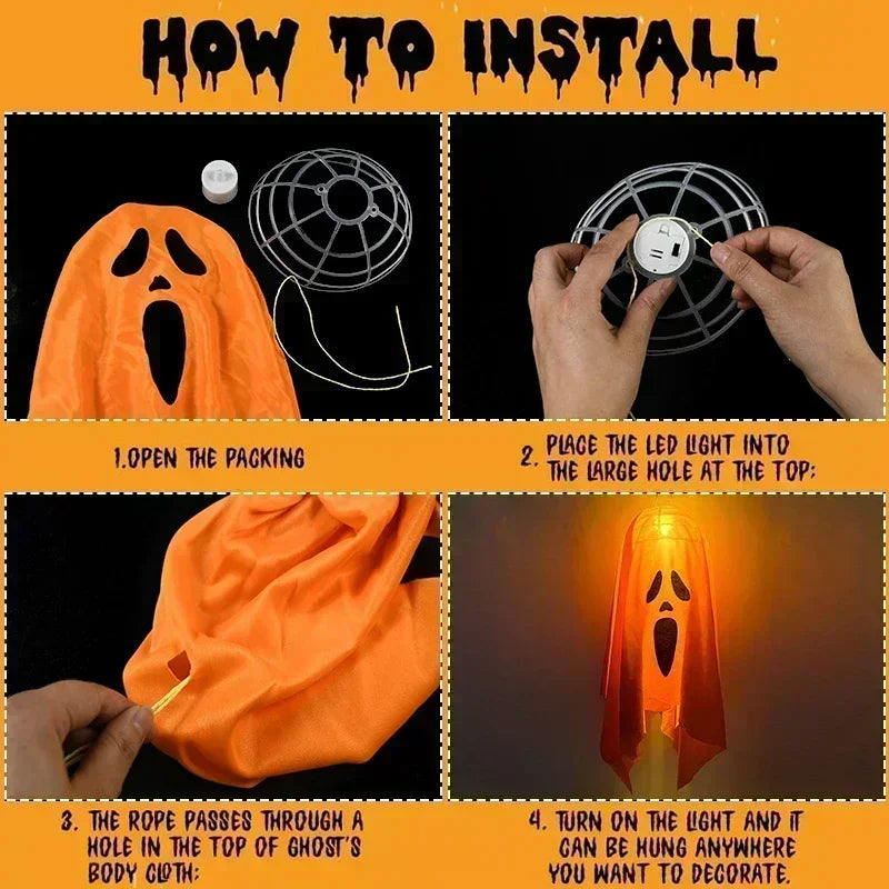 Halloween Hanging Ghost Decor
