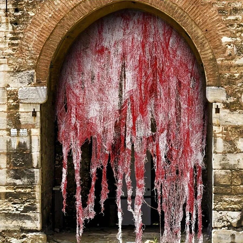 Red Bloody Creepy Halloween Cloth