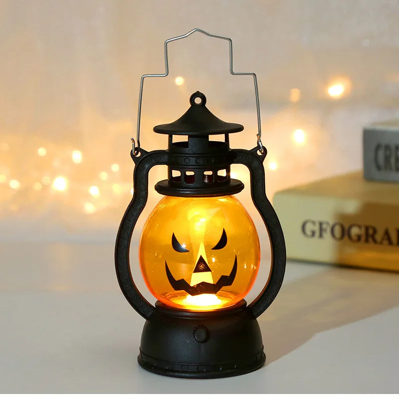 Halloween LED Hanging Pumpkin Lantern Light