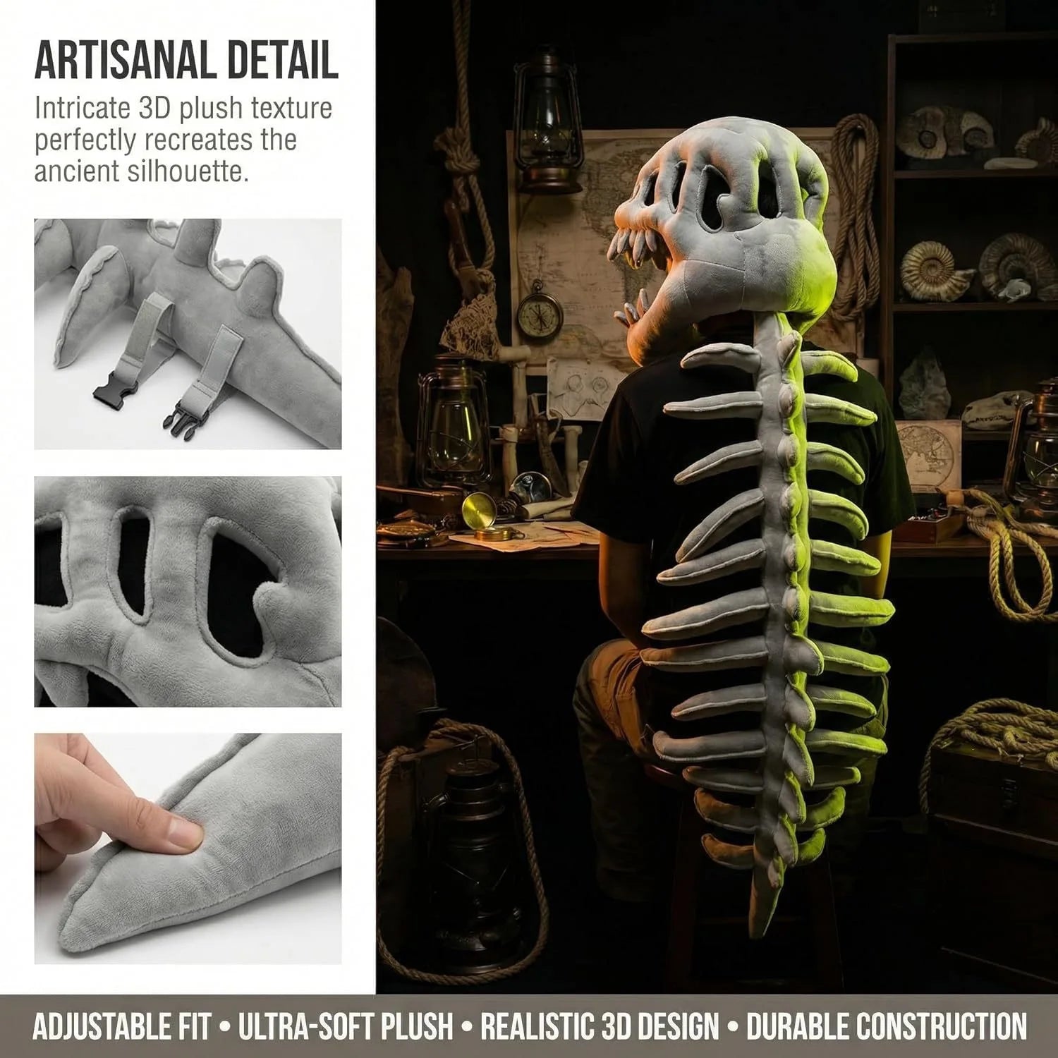 Dinosaur Skeleton Headpiece Spine