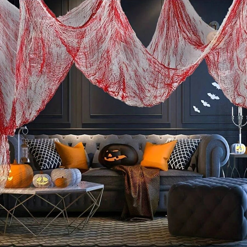 Red Bloody Creepy Halloween Cloth