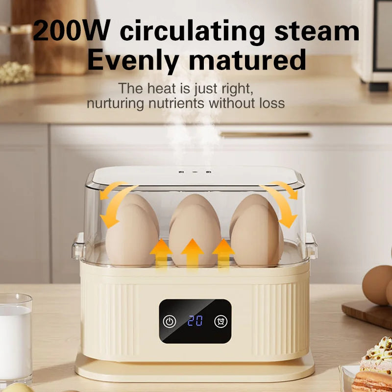 Smart 6-Egg Electric Cooker with Precision Timer