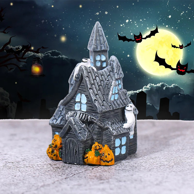 Halloween Spooky Haunted House Figurine