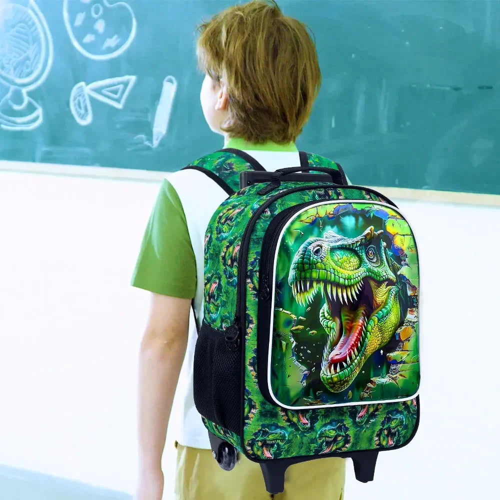 Jurassic Explorer 3-Piece Rolling Backpack Set