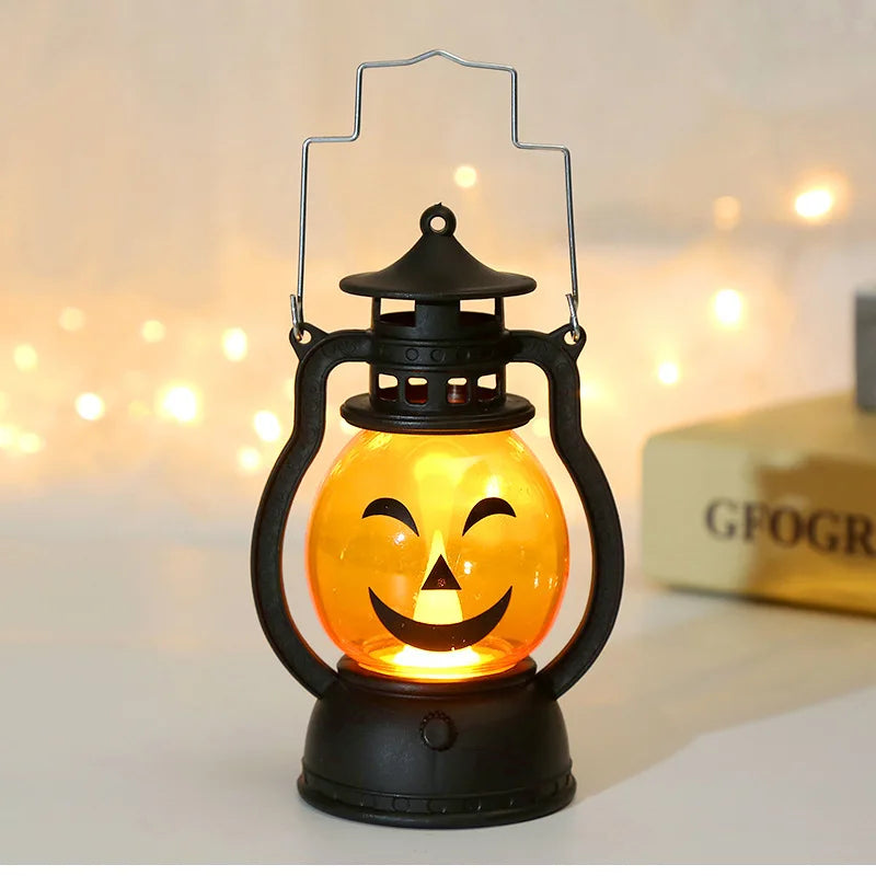 Halloween LED Hanging Pumpkin Lantern Light