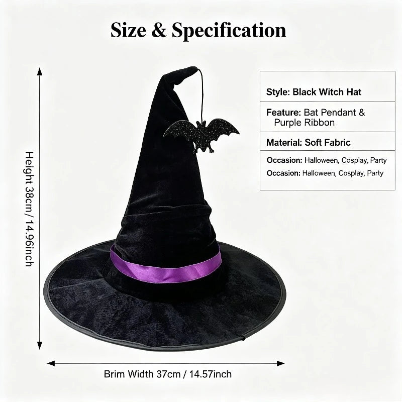 Halloween Crumpled Witch Hat
