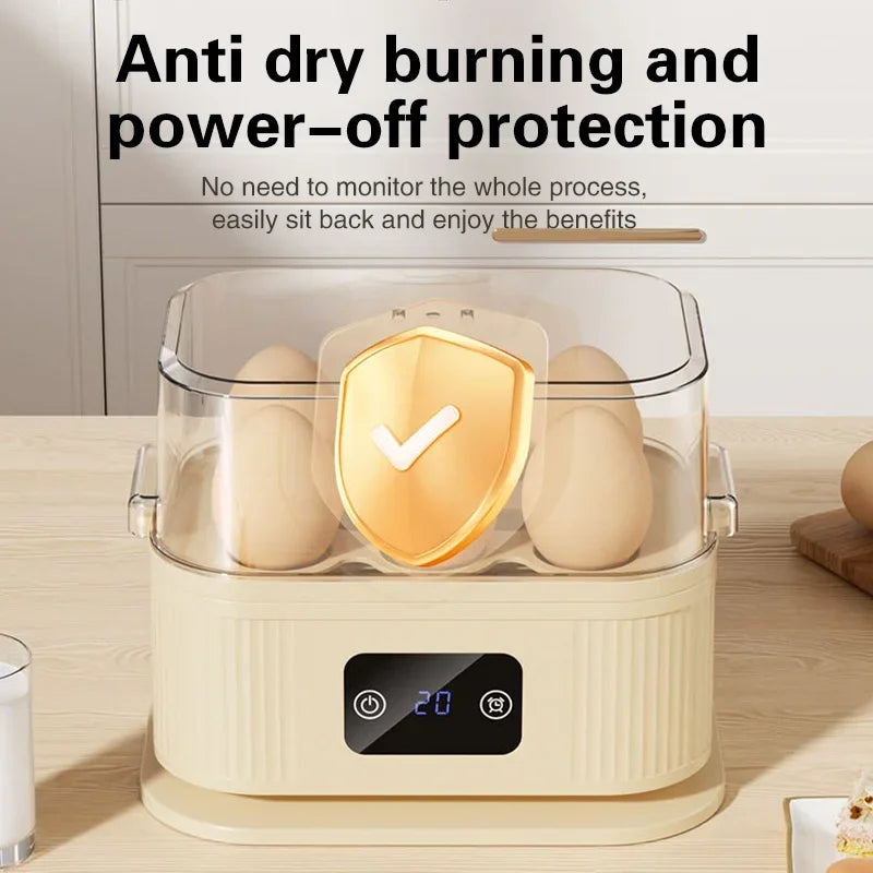 Smart 6-Egg Electric Cooker with Precision Timer