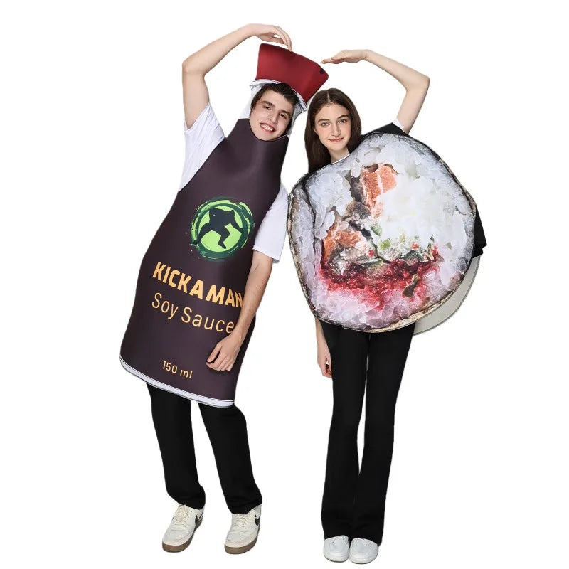 Couples Sushi Roll Soy Sauce Costume