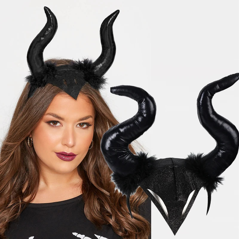 Halloween Long Demon Horn Headband
