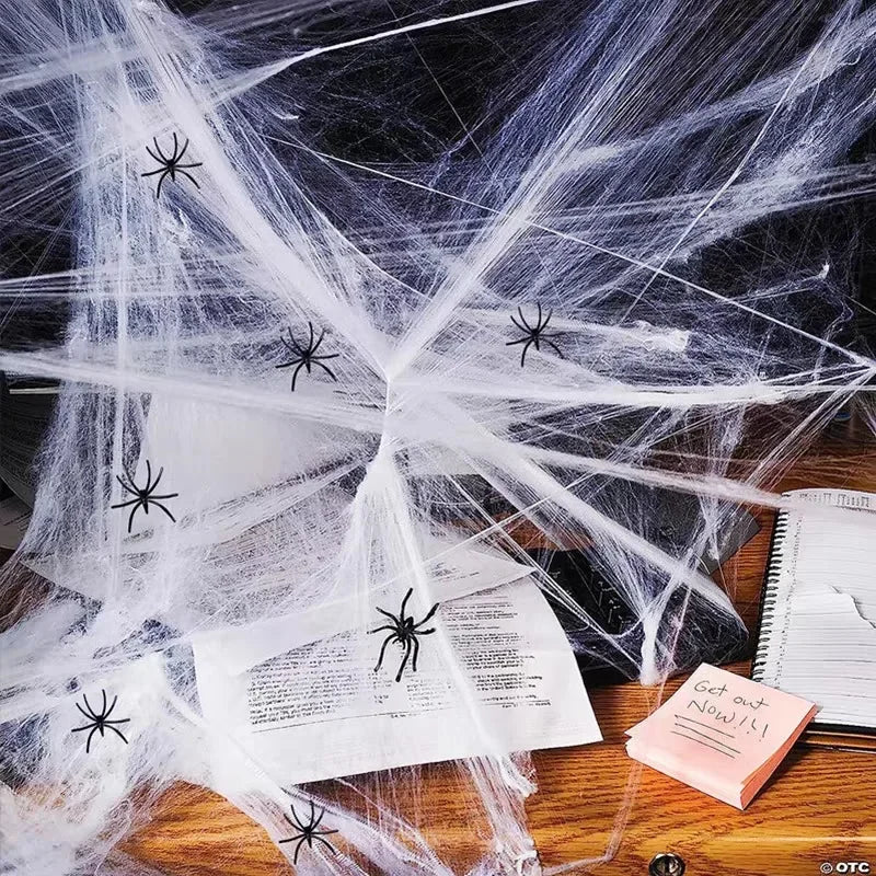 Artificial Spider Halloween Web Decoration