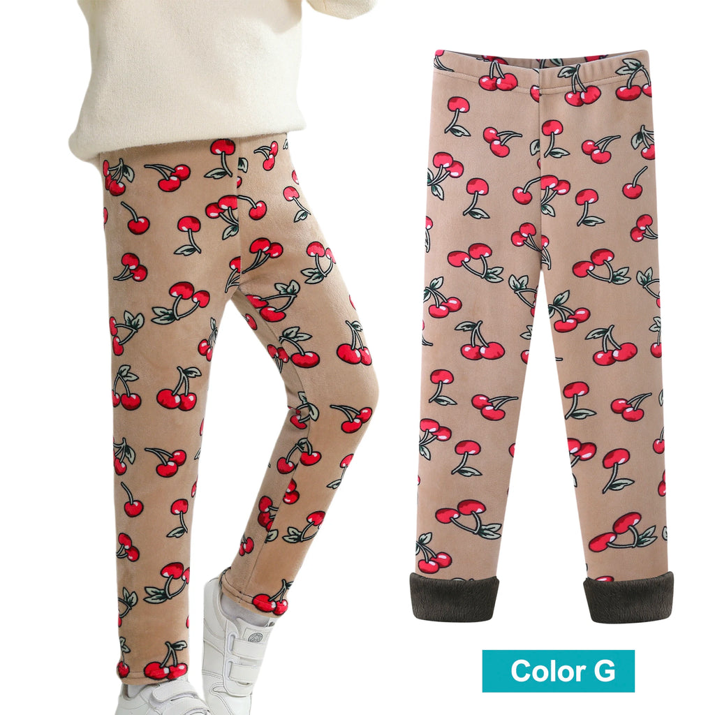 SheeCute Girls Winter Warm Pants Kids Fleece Lined Leggings for 3-11 Years SCW8101