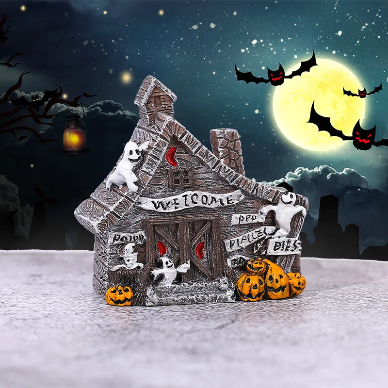 Halloween Spooky Haunted House Figurine