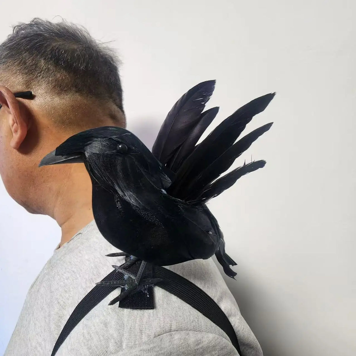 Halloween Black Crow Shoulder Prop